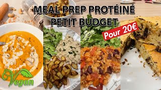 MEAL PREP VEGAN PROTÉINÉ  Petit Budget  Facile et Rapide [upl. by Ziagos302]