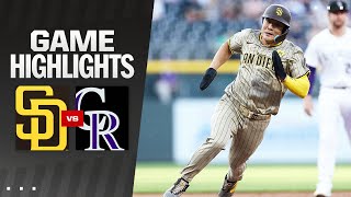 Padres vs Rockies Game Highlights 42424  MLB Highlights [upl. by Broadbent754]