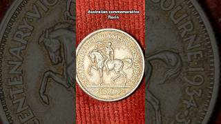 Australian Centenary of Melbourne Victoria commemorative florin australiancoins coincollecting [upl. by Tatum]