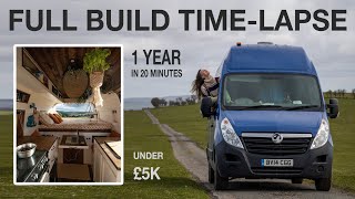 FULL VAN BUILD TIME LAPSE  under 5k camper conversion [upl. by Ianej]