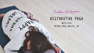 Trika at Home Restorative Yoga with Jess [upl. by Ahseiyn]