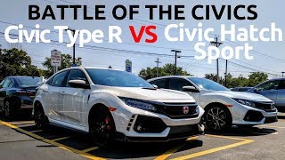 Honda Civic Type R vs Civic Hatchback Sport  Owners Comparison [upl. by Tengdin801]