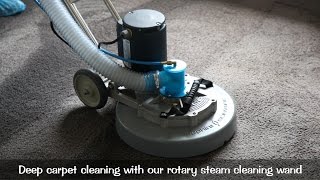 Deep carpet cleaning with our Hoss 700 rotary wand Melbourne VIC [upl. by Ataliah146]