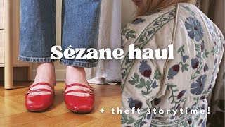 Sézane haul  I was OBSESSED with these  theft storytime [upl. by Groome]