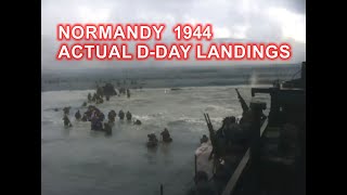 DDAY NORMANDY ACTUAL LANDINGS FOOTAGE 1944  WWII DOCUMENTARY [upl. by Atila]