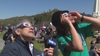 Enjoying the solar eclipse from Griffith Park [upl. by Bonn]