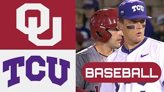 Oklahoma vs 12 TCU BASEBALL Game Full Highlights 2024 [upl. by Oag142]