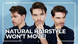 Mens Hairstyle 2019  Natural Looking Hair That Stays All Day [upl. by Otero]