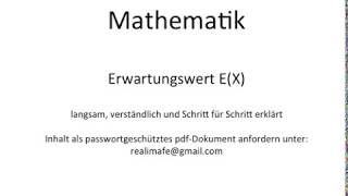 Erwartungswert EX [upl. by Owena88]