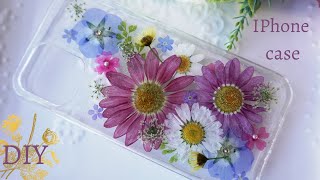 🌼【UVレジン】押し花スマホケースの作り方iPhone case綺麗なお花のままレジンに閉じ込める方法。手作りHandmadeDIYflower [upl. by Salchunas]