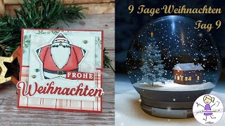 9 Tage Weihnachten Tag 9 Geschenkschachtel Nikolaus Gutscheinkarte Stampin Upfröhlich basteln [upl. by Leroi702]