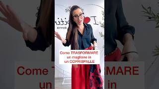 Come trasformare un maglione in un coprispalle 😜 fashion look style moda ootd tips [upl. by Larentia]