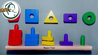 Learn shapes for kids with Stack amp Sort Board  Melissa amp Doug [upl. by Genesa253]