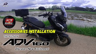 Honda ADV 160 Accessories Installation [upl. by Sterrett38]