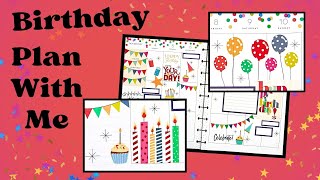 Happy Birthday to Me Spread  Plan With Me  Happy Planner Vertical [upl. by Alemaj]