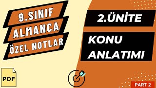 9Sınıf Almanca 2Ünite 2Bölüm pdf [upl. by Yruama]