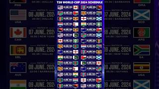 T20 World Cup 2024 Schedule  ICC T20 World Cup 2024 Schedule t20worldcup2024schedule [upl. by Stagg]