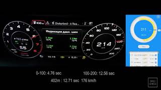 2016 Audi Q7 4M 30 TFSI 410 hp Stage 1  0100 100200 14 mile acceleration dragy racelogic [upl. by Stahl113]