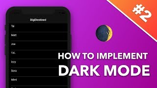 How To Implement Dark Mode 🌒  2 [upl. by Lienet732]