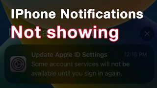 IPhone Notifications Not Working After Update  IPhone Notifications Problem [upl. by Krystal]