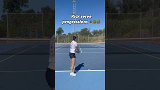 Kick serve progressions📈🎾tennis tennistime tennistips serve tennisplayer tenniscoach [upl. by Tuhn]