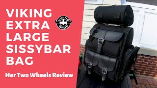 Extra Large Sissy Bar Bag  Her Two Wheels Review [upl. by Binetta]