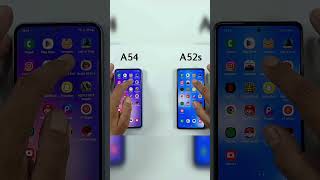 Samsung A54 Vs Samsung A52s speed test samsung speedtest android shorts games [upl. by Tereb857]