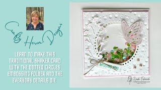 Traditional Square Shaker Card with Dotted Embossing Folder  Part 1 [upl. by Salamone]