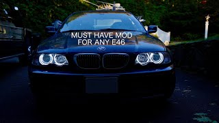 BMW e46 ANGEL EYE UPGRADE [upl. by Airdnaxila594]