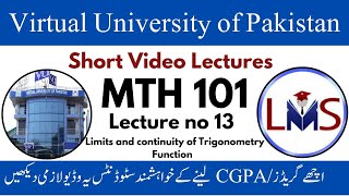 MTH101 Lecture 13  MTH101 Short Lecture 13  MTH101 Calculus And Analytical Geometry [upl. by Nazus]