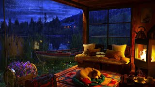 Cozy Porch Rain Ambience  Gentle Rain Sounds for Sleep Relax Study [upl. by Levitt]