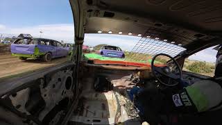 banger racing mullacott cross in car cam troy hooper 30521 rookies [upl. by Abra]