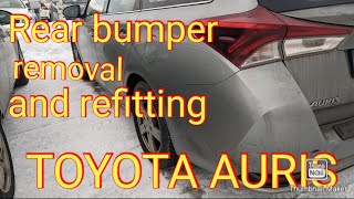 Rear bumper removal TOYOTA AURIS rearbumper removal toyotaauris howto [upl. by Illehs]