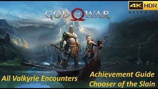 God of War Achievements Guide for quotChooser of the Slainquot Achievement All Valkyries Encounters [upl. by Adeirf265]