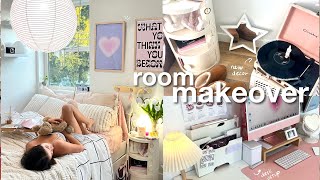 Room Makeover 🎀 decorate  clean with me pinterestinspired aesthetic transformation [upl. by Sherry]