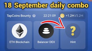 18 September Tap Coin Daily Bounty  tap Coin Bot Daily Combo  Tap Coins Airdrop [upl. by Fredric766]