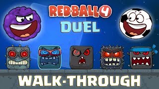 RED BALL 4  quotDUEL WALKTHROUGHquot with BLUEBERRY amp SOCCER BALL Complete Gameplay Level 175 [upl. by Oinoitna]