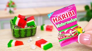 Delicious Flavors Haribo Fruit Jelly Candy 🍉 Tiny Treats Desserts ASMR [upl. by Radley]