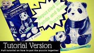 Bepuzzled 3D Crystal Puzzle Panda and Baby Tutorial Version [upl. by Niro]