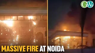 NOIDA MASSIVE FIRE ENGULFS BANQUET HALL 1 DEAD [upl. by Learsiy]