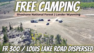 Free Camping  Forest Road 300  Louis Lake Road Dispersed Camping  Lander Wyoming [upl. by Naeerb]