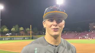 Dylan Dreiling reacts to Vols win over South Carolina  Tennessee Baseball [upl. by Orlena]