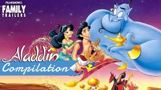 ALADDIN  All the BEST Clips and Trailer Compilation for Disney Classic Movie [upl. by Yllut]