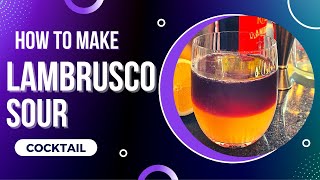 How to Make a Lambrusco Sour  Easy Summer Cocktail Ideas [upl. by Yesdnik]