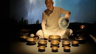 Tibetan Singing Bowls Symphonysingingbowlmeditationmusicsoundbathssleep [upl. by Eneja]