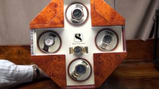 Steinhausen Quad Burlwood Watch Winder Showcase w Additional Storage [upl. by Alison61]