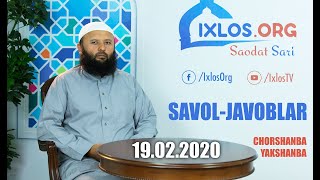 Savoljavoblar  19022020  Shayx Sodiq Samarqandiy [upl. by Notsirhc]