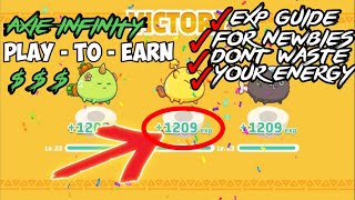 AXIE INFINITY  EXP GUIDE ON HOW TO LVL UP FASTER [upl. by Booker257]