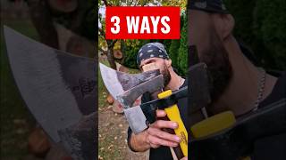 3 WAYS to Throw Axe or Tomahawk shorts tips tutorial [upl. by Apollus]