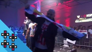 Cesaro destroys another beach ball WWE x IGN eSports Showdown [upl. by Nhguavahs]